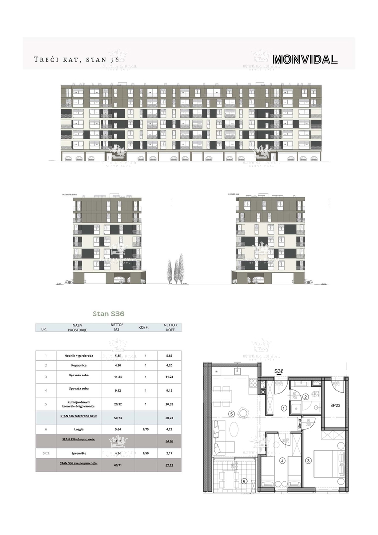 Istria, Pula, Monvidal, vendita di un appartamento moderno al 3° piano con posto auto e cantina, nuova costruzione, – &quot;CHIAVE IN MANO&quot;.