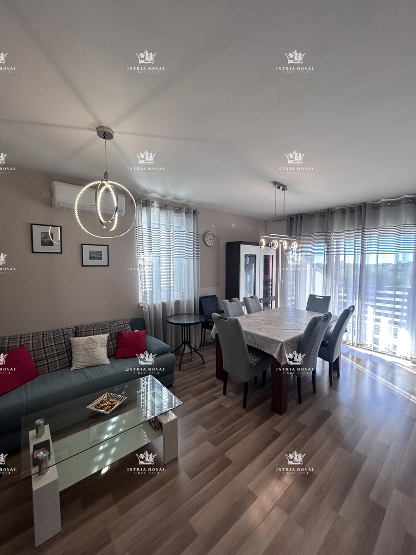 Istria, Brtonigla, 2 camere da letto + soggiorno, appartamento 84m2, nuova costruzione, terrazza, due posti auto, cortile 200m2