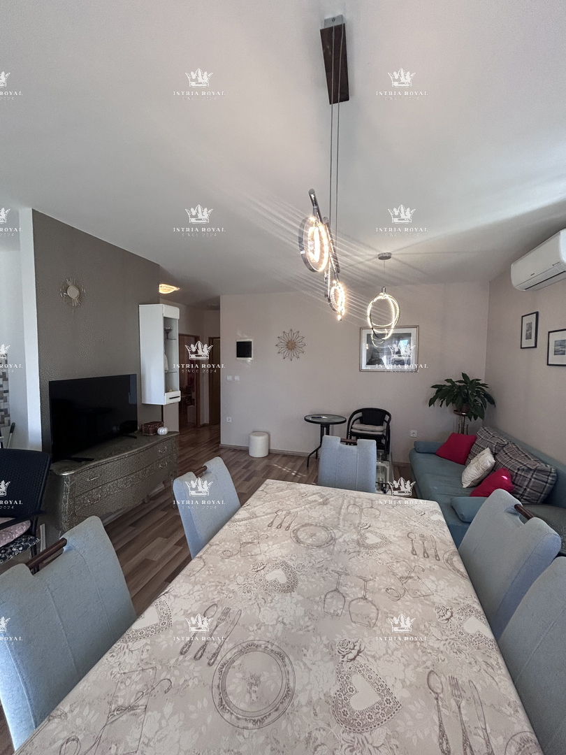 Istria, Brtonigla, 2 camere da letto + soggiorno, appartamento 84m2, nuova costruzione, terrazza, due posti auto, cortile 200m2