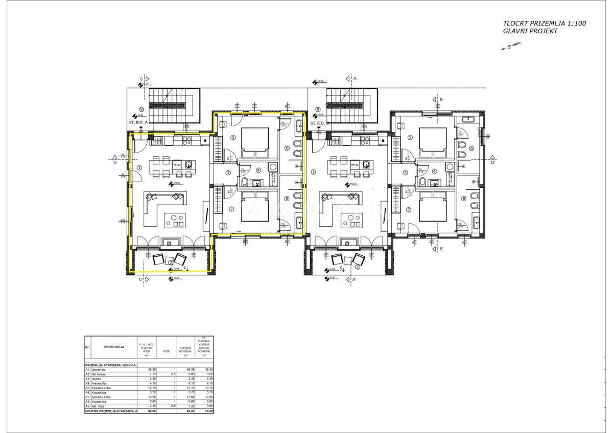 Appartamento Poreč, 84m2