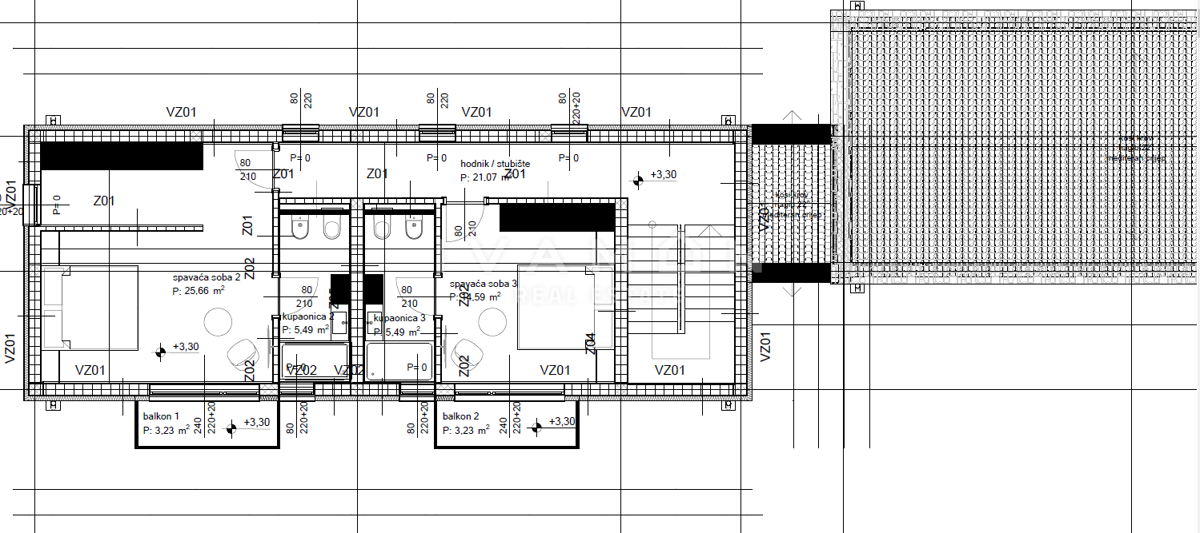 Land with a building permit for a villa