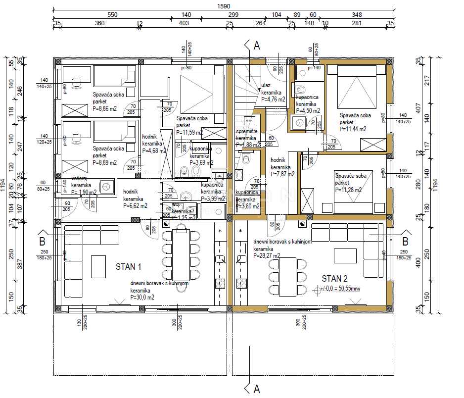 Appartamento Poreč, 69m2