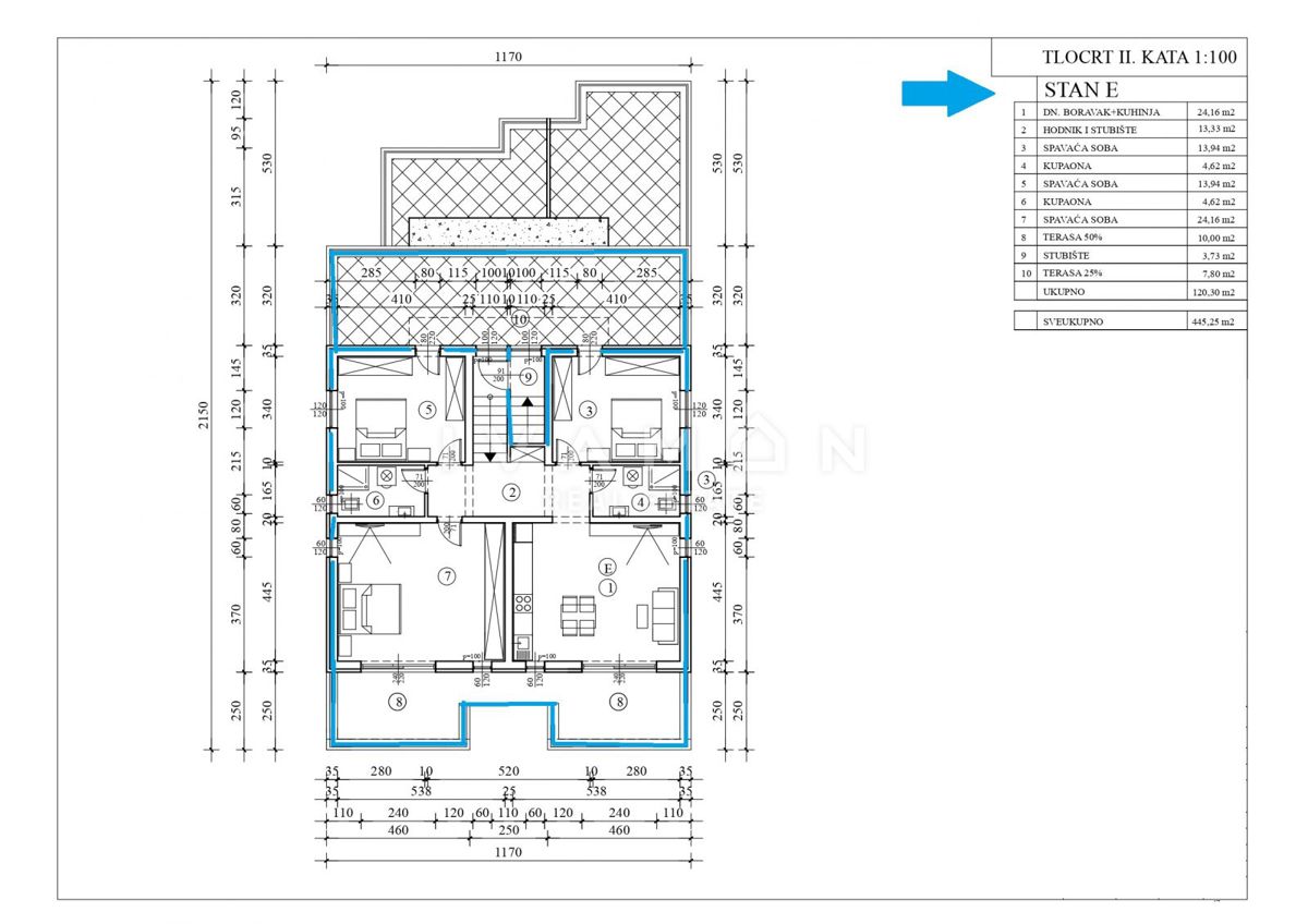 Appartamento Poreč, 120,30m2