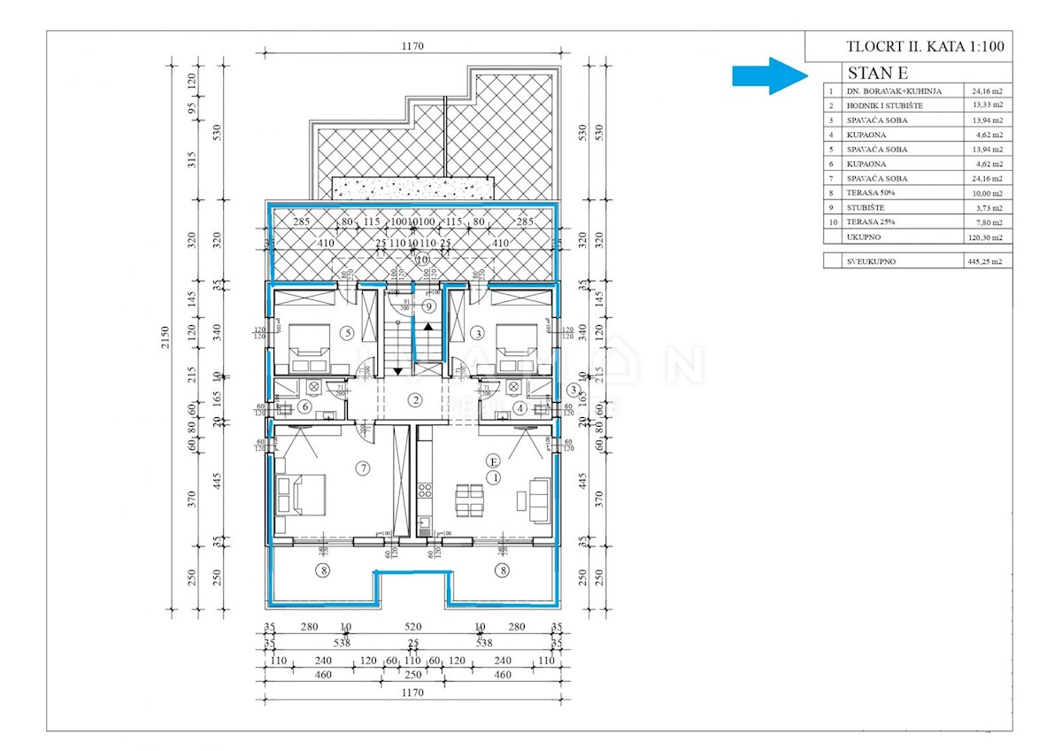 Appartamento Poreč, 120,30m2