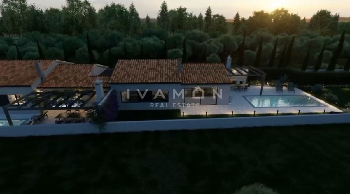 Nuova casa al piano terra con tre camere da letto e piscina