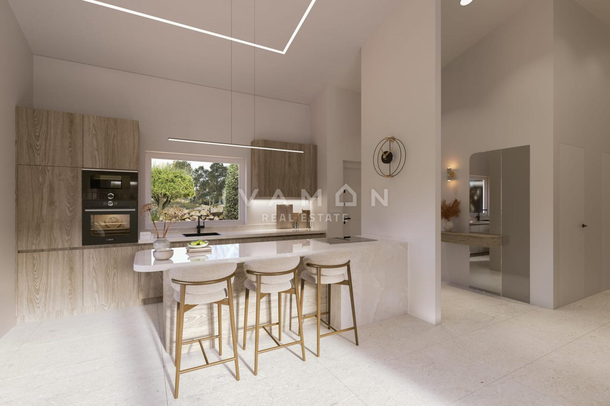 Nuova casa al piano terra con tre camere da letto e piscina