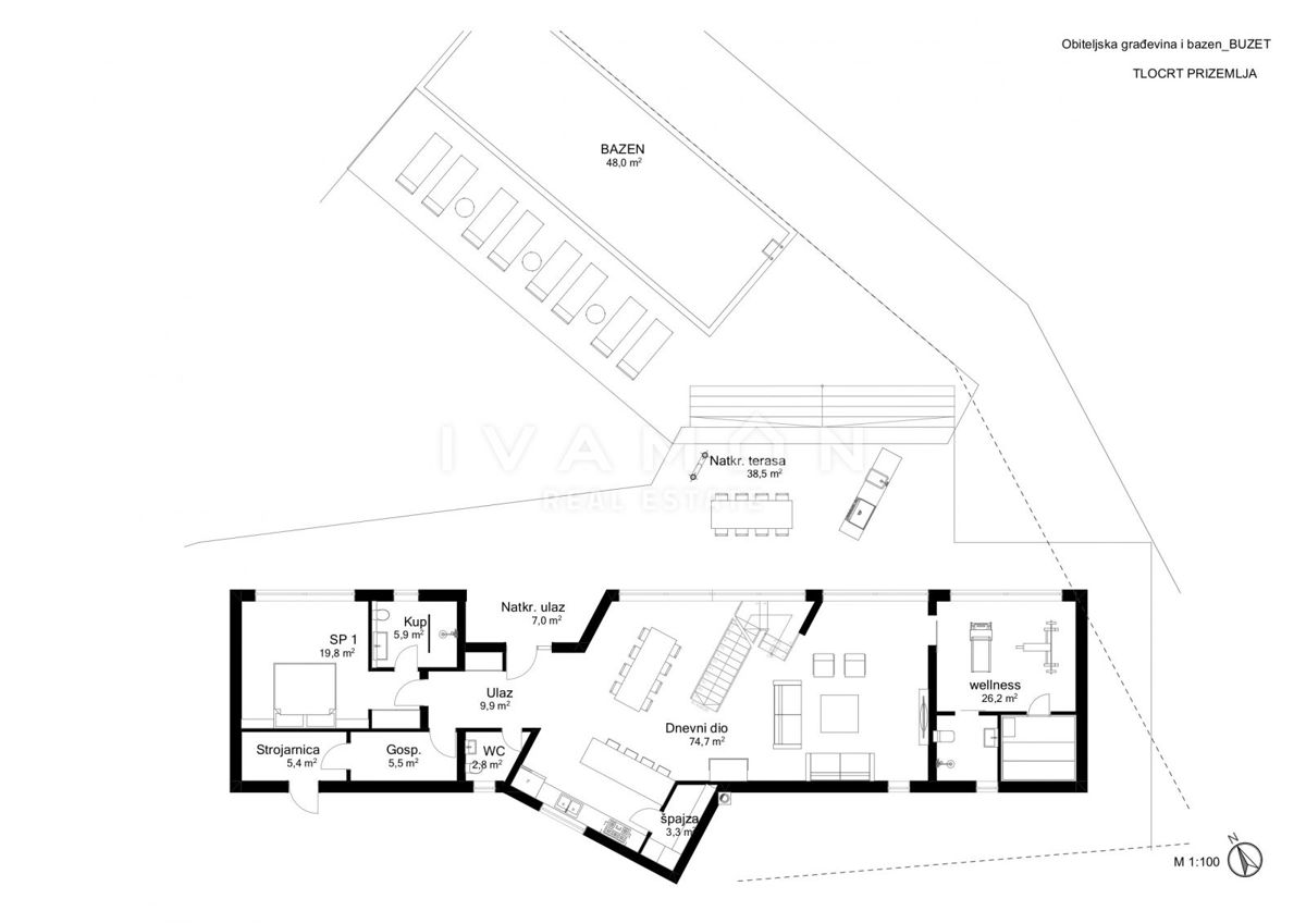 Terreno edificabile con progetto per una villa
