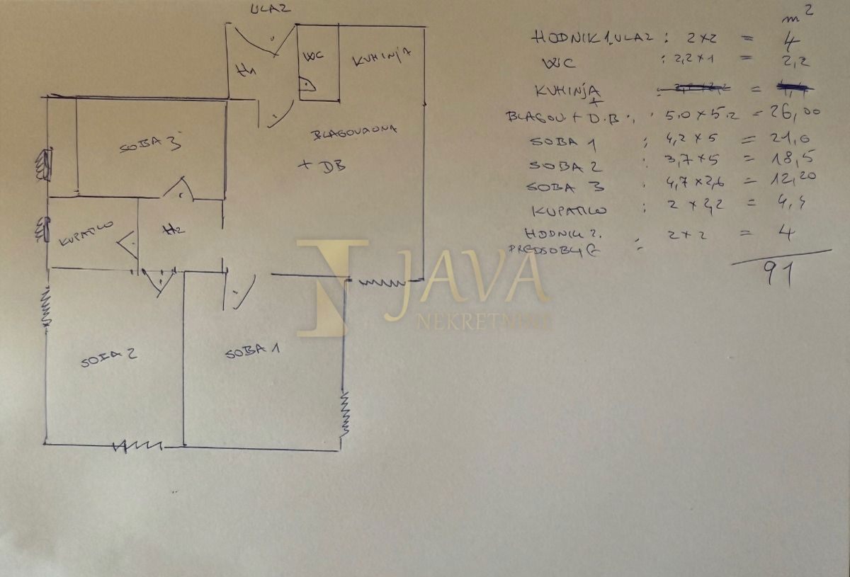 Appartamento Gornja Vežica, Rijeka, 91m2