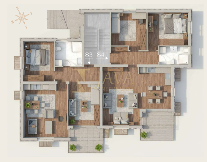 Appartamento Saršoni, Viškovo, 77,75m2