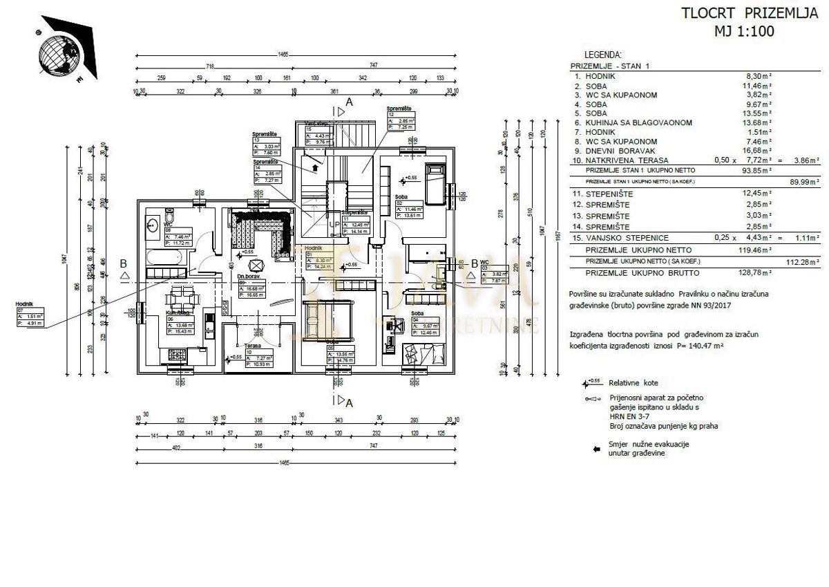 Appartamento Žegoti, Kastav, 93,85m2