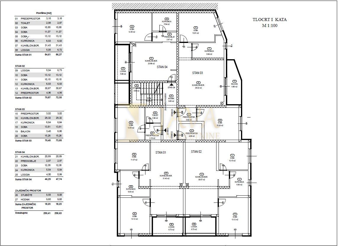 Appartamento Rešetari, Kastav, 86,27m2