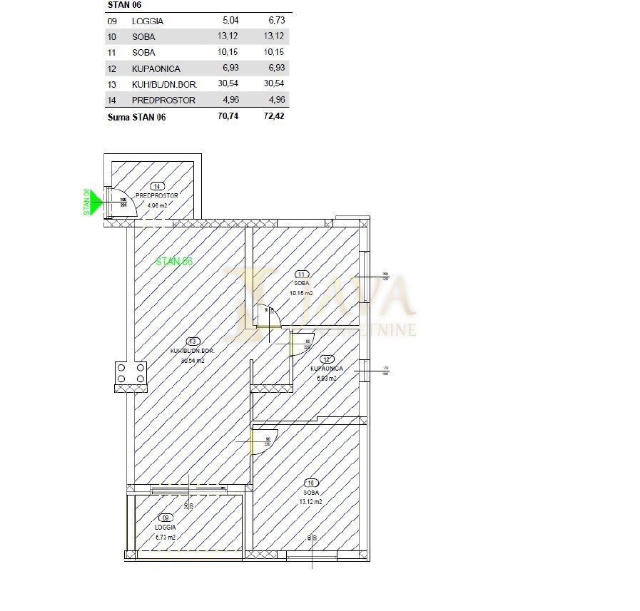 Appartamento Rešetari, Kastav, 86,27m2