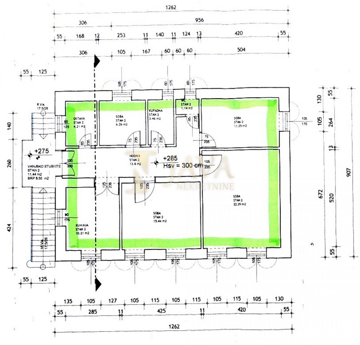 Appartamento Trsat, Rijeka, 89m2