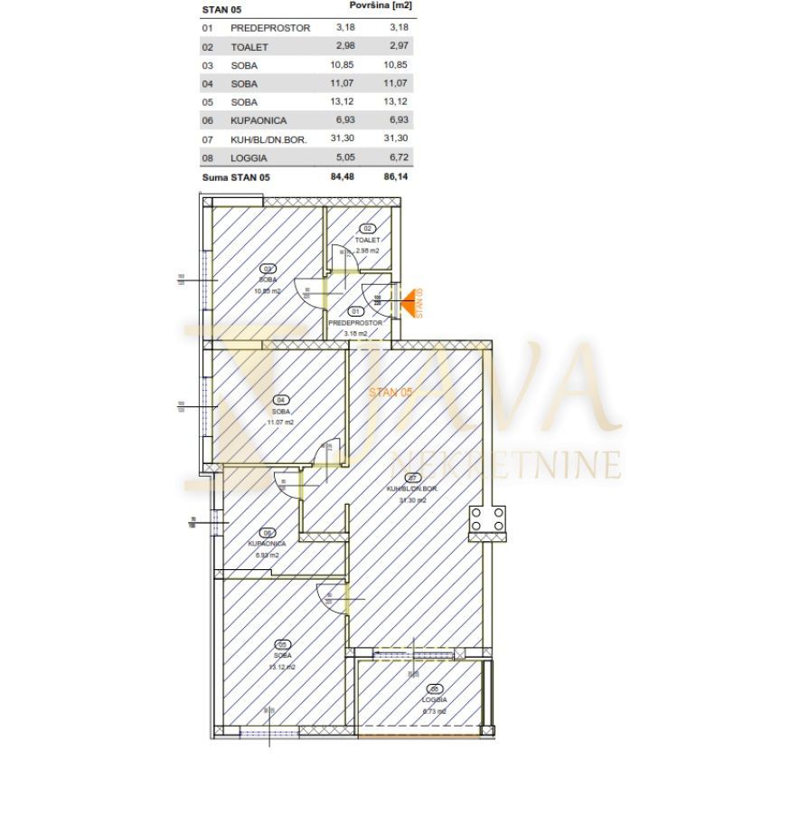 Appartamento Rešetari, Kastav, 86,27m2