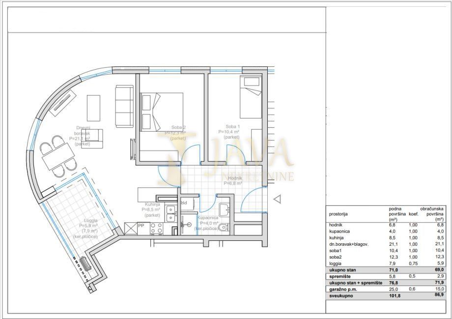 Appartamento Martinkovac, Rijeka, 76,80m2