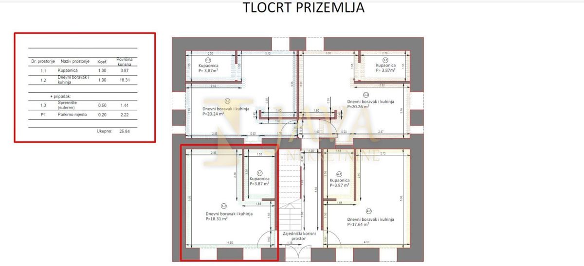 Appartamento Banderovo, Rijeka, 36m2