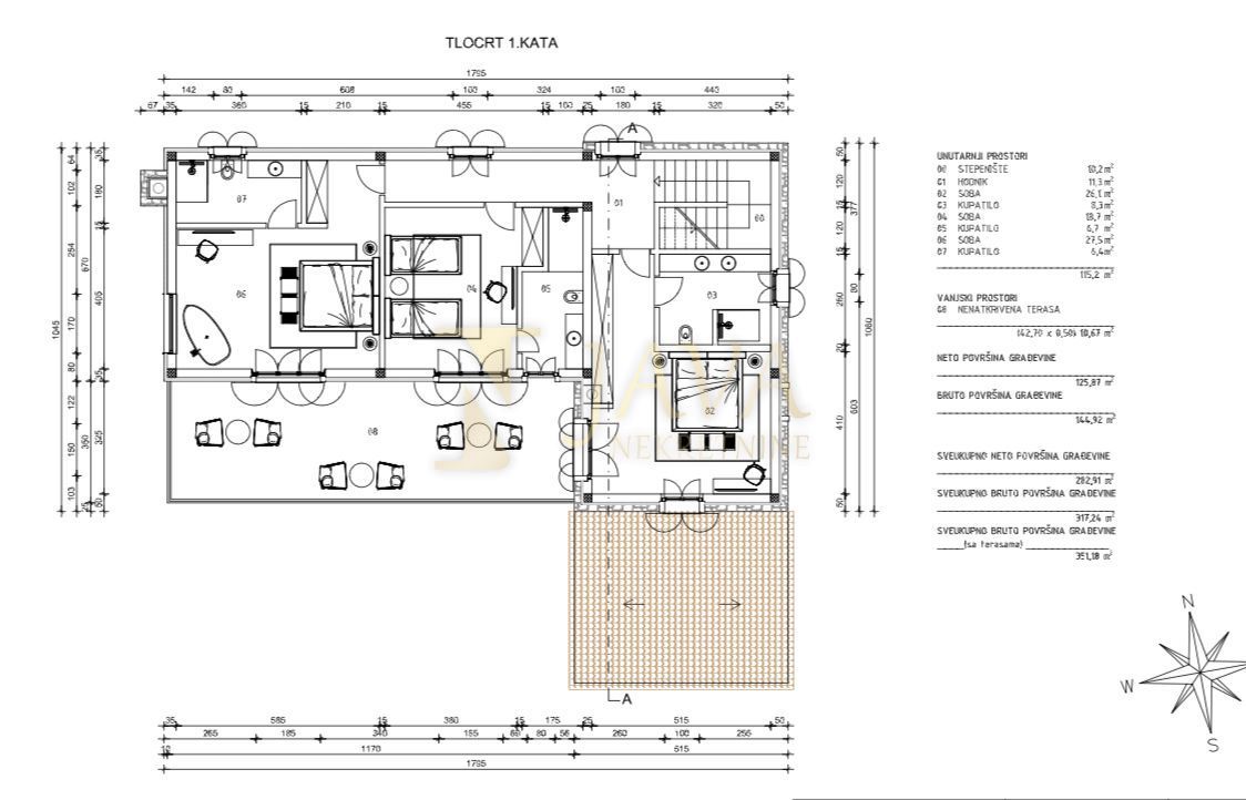 Terreno Kanfanar, 1.850m2