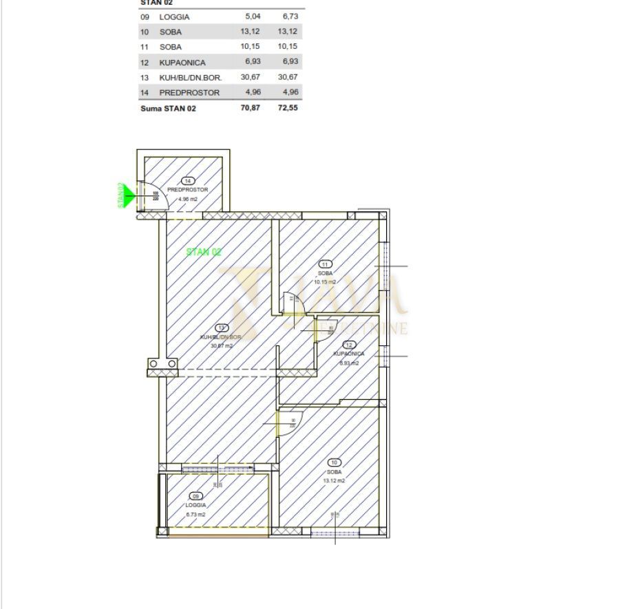 Appartamento Rešetari, Kastav, 86,27m2