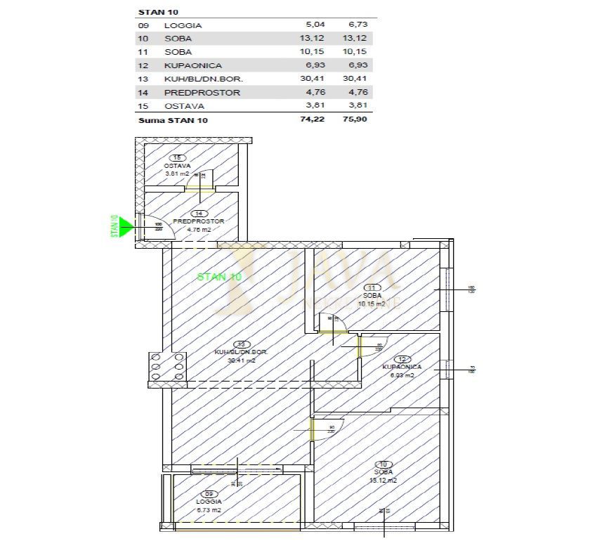 Appartamento Rešetari, Kastav, 86,27m2