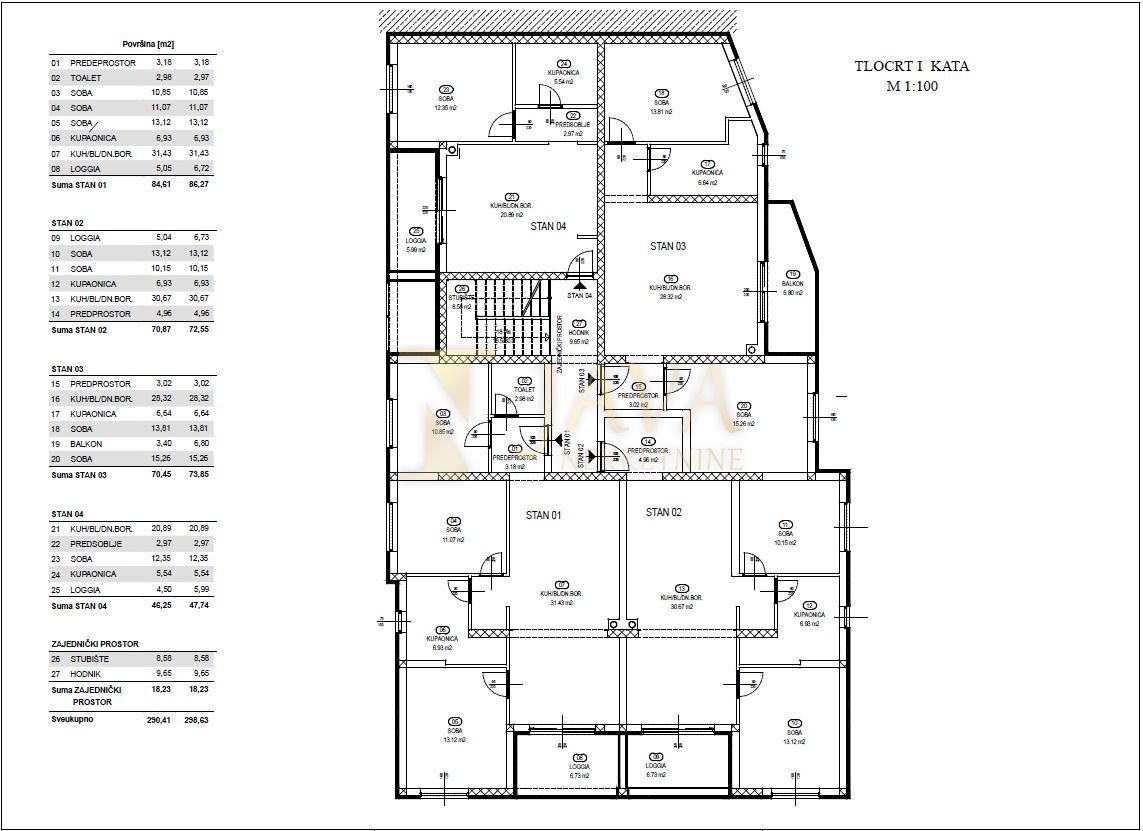 Appartamento Rešetari, Kastav, 86,27m2