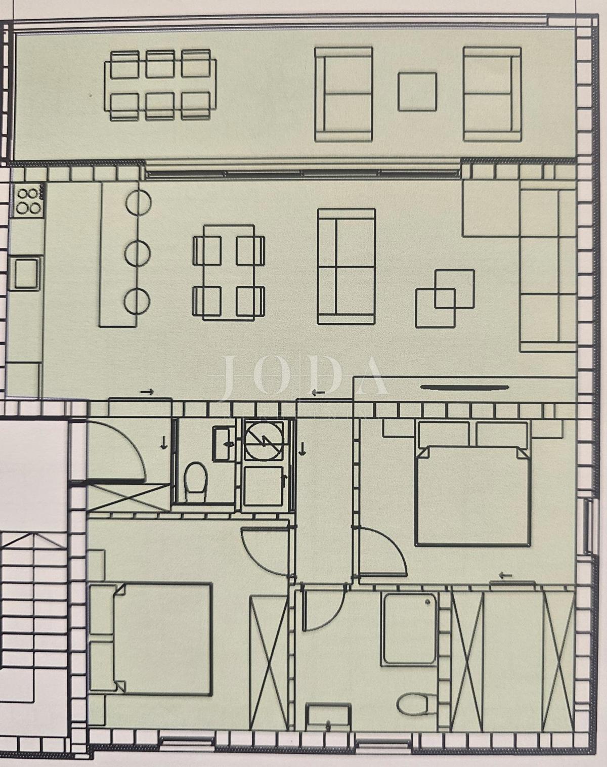 Bilocale funzionale con terrazza coperta