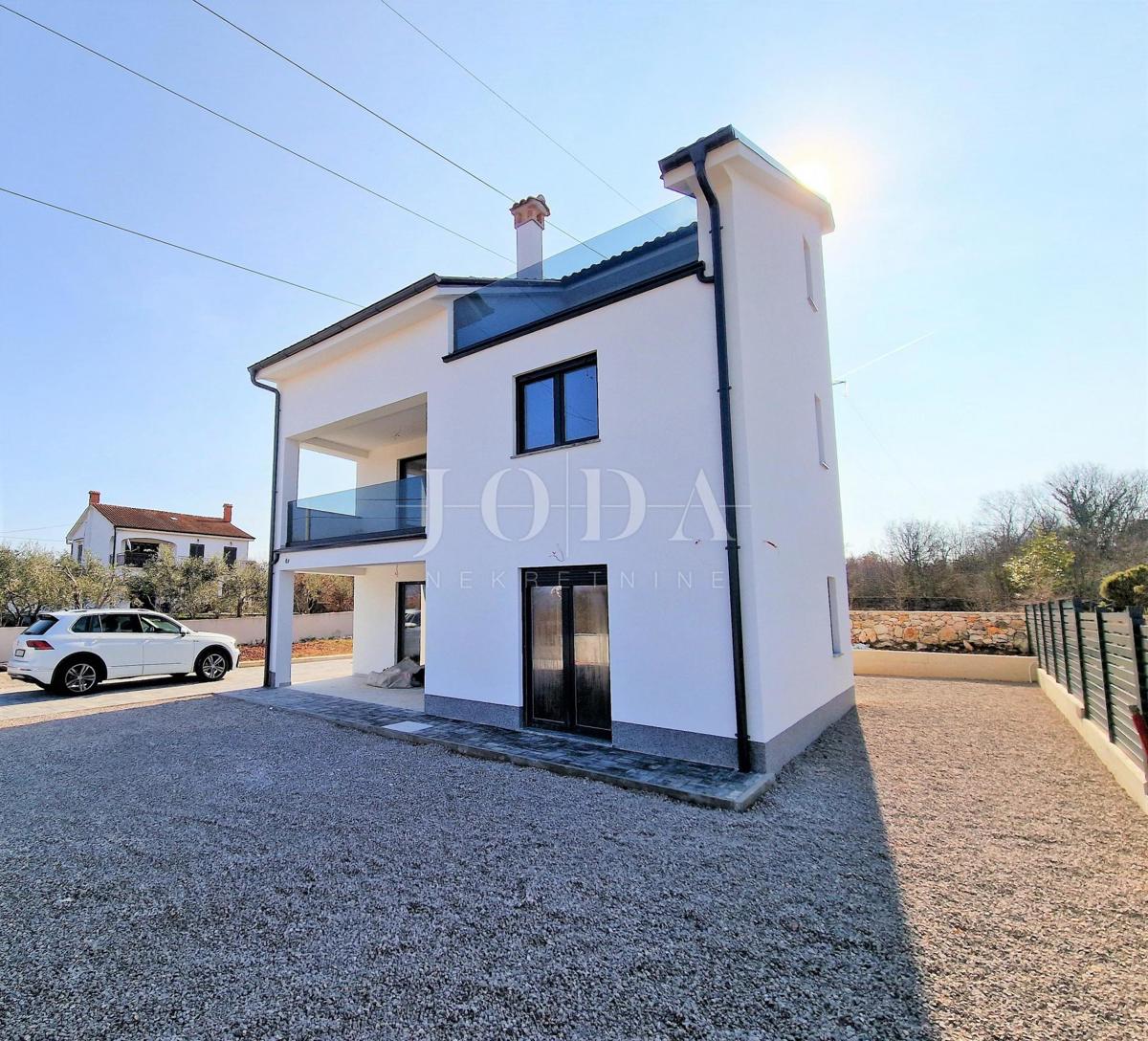 Detached house with a panoramic view of the sea, Malinska area