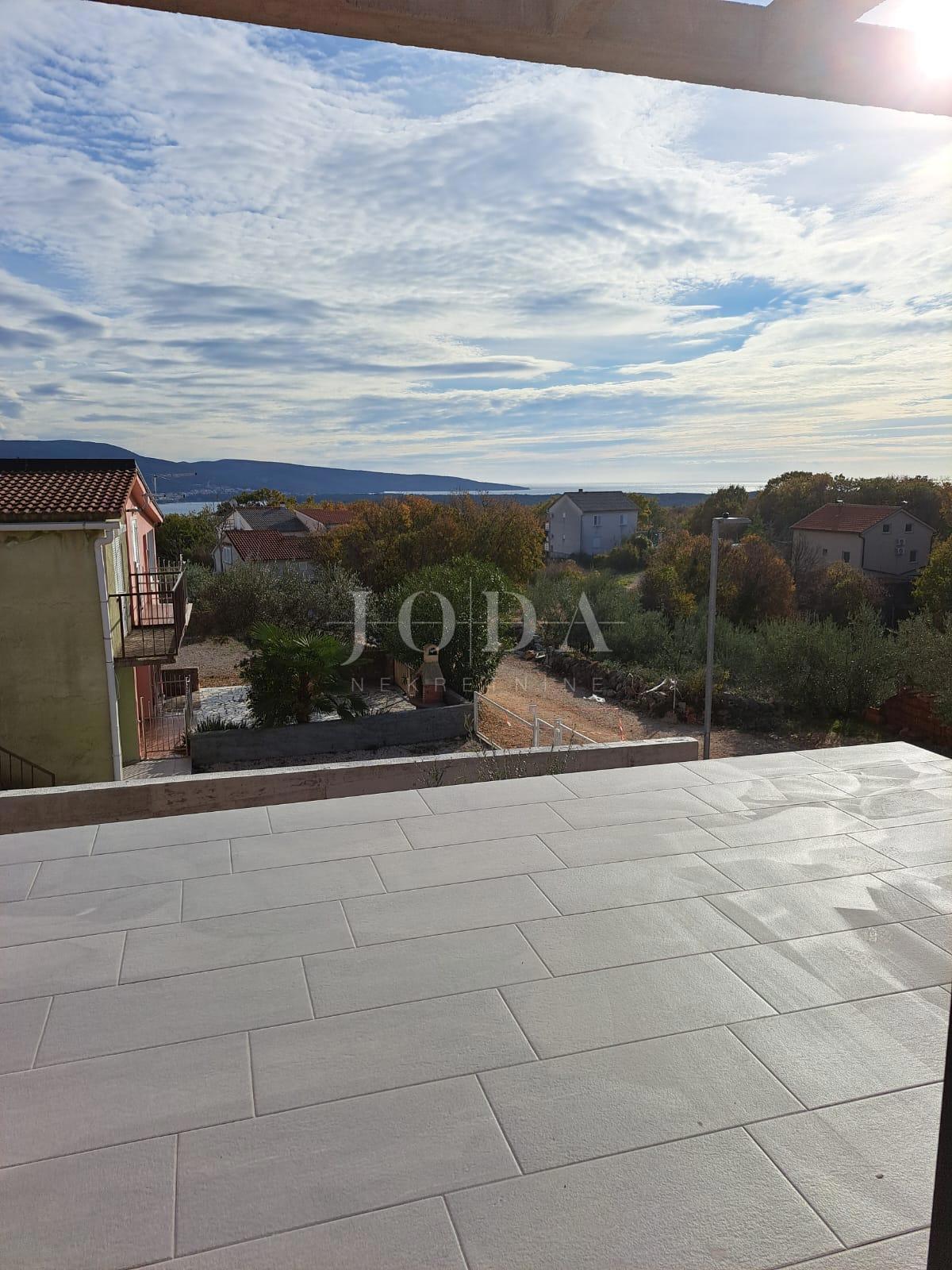 Modern villa with pool and sea view, island of Krk