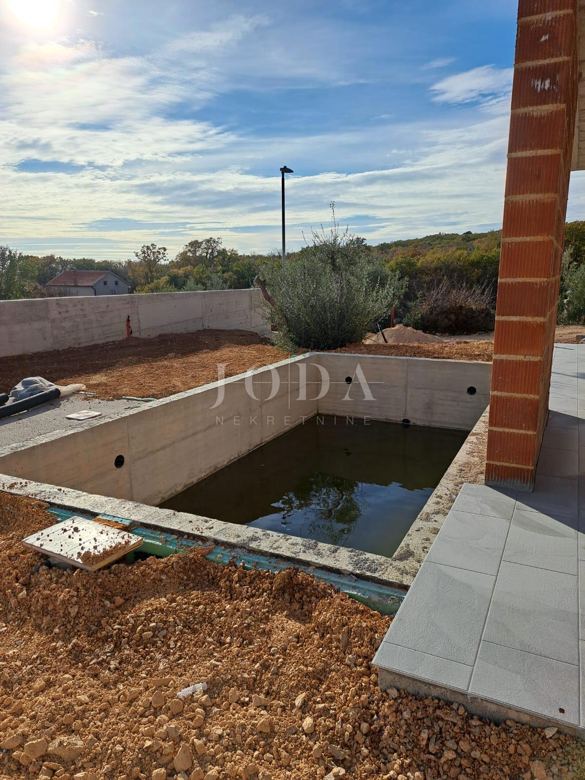 Modern villa with pool and sea view, island of Krk