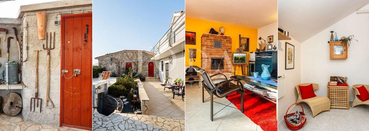 Elegante vecchia casa di pietra decorato 