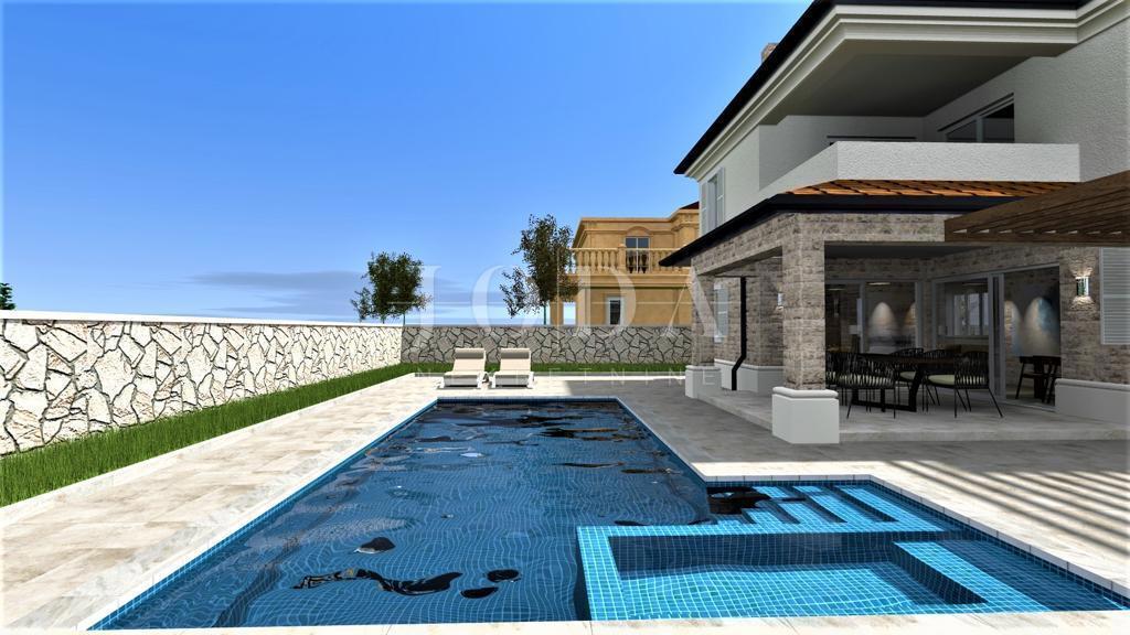 New detached villa with pool, near Vrbnik