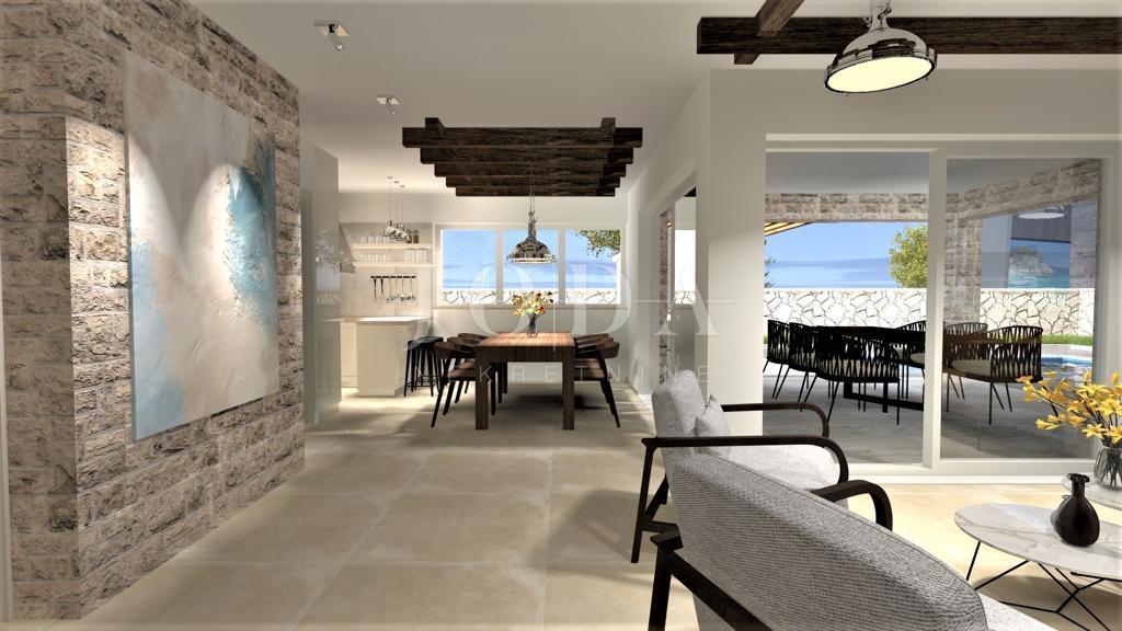 New detached villa with pool, near Vrbnik