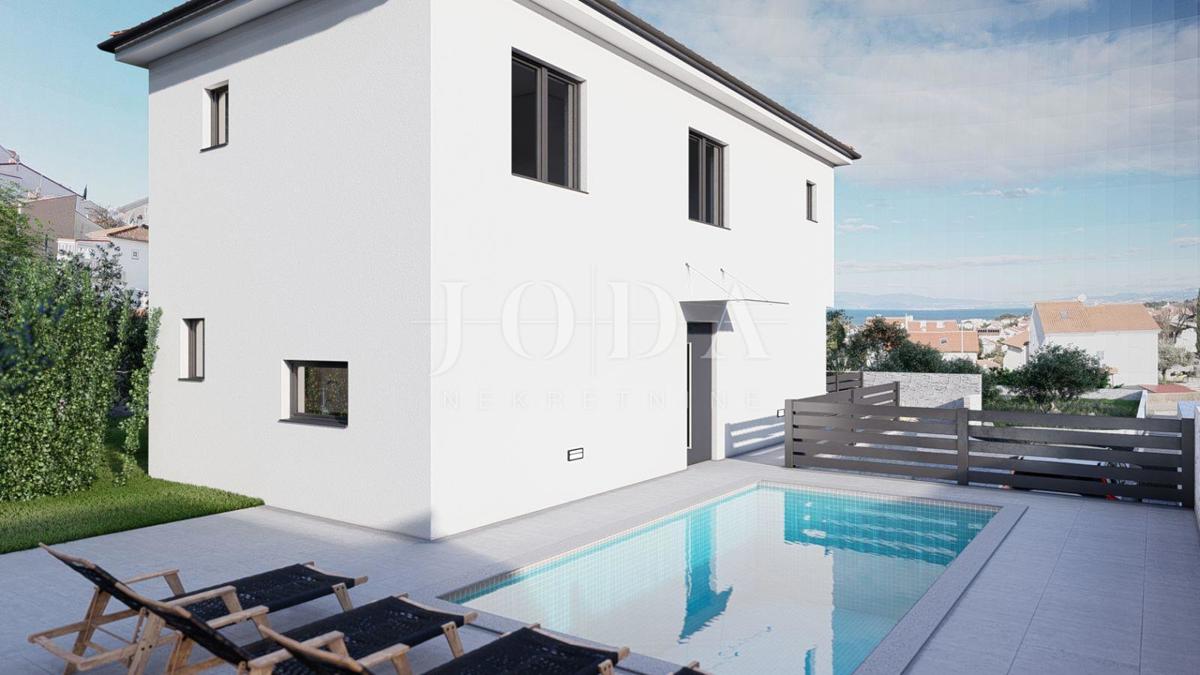 Nuova costruzione con piscina e vista mare