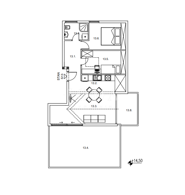 Allogio Zamet, Rijeka, 67,68m2