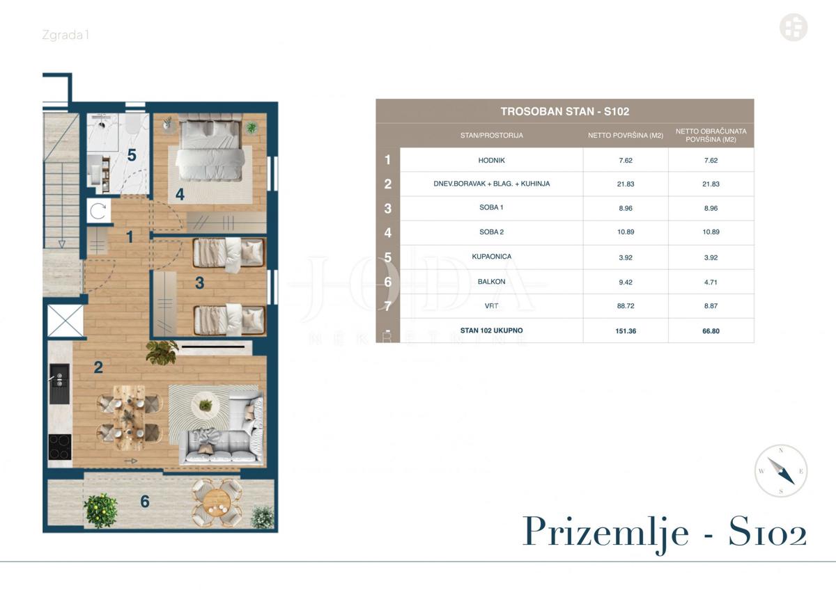 Allogio Novi Vinodolski, 69,87m2