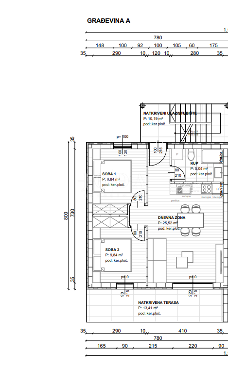 Čižići, Isola di Krk, appartamento in nuova costruzione 2S+S