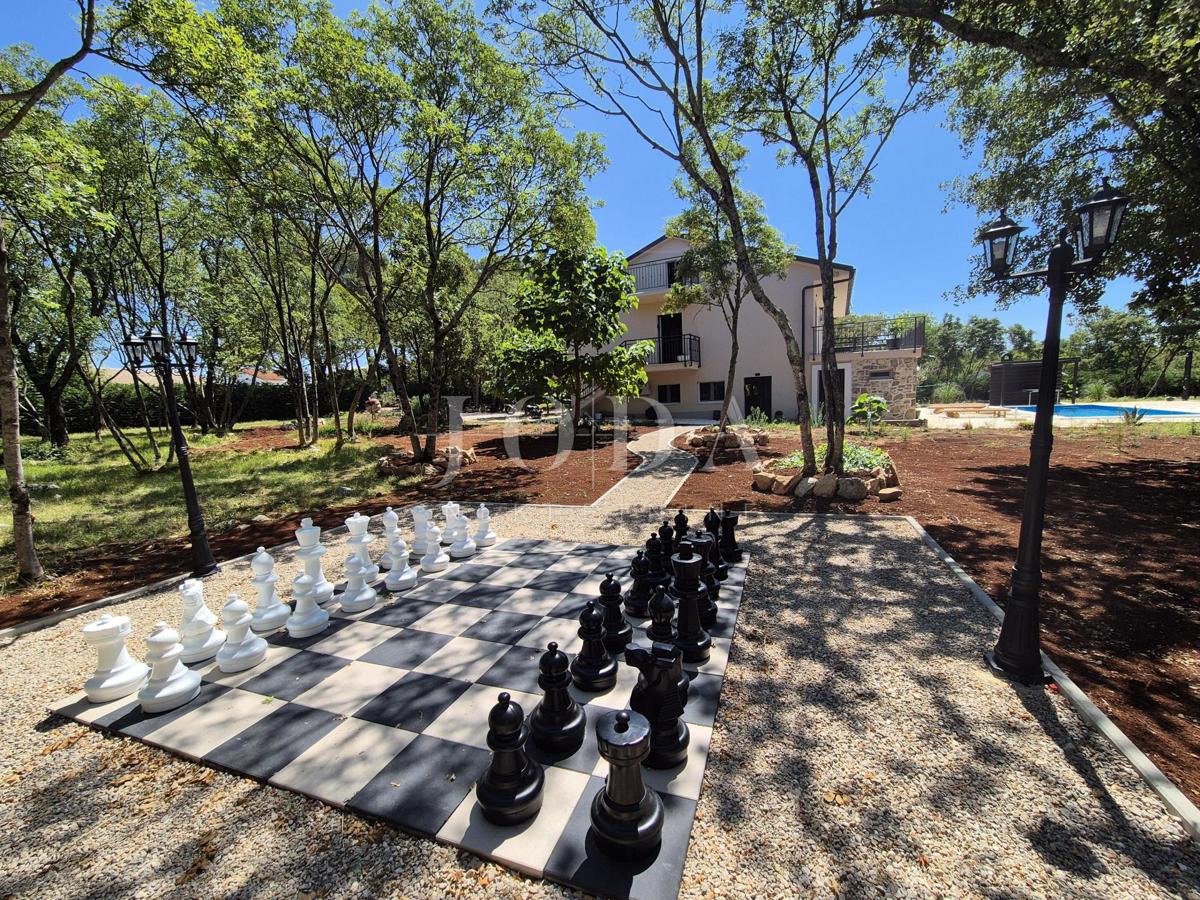 House with a pool under renovation, island of Krk