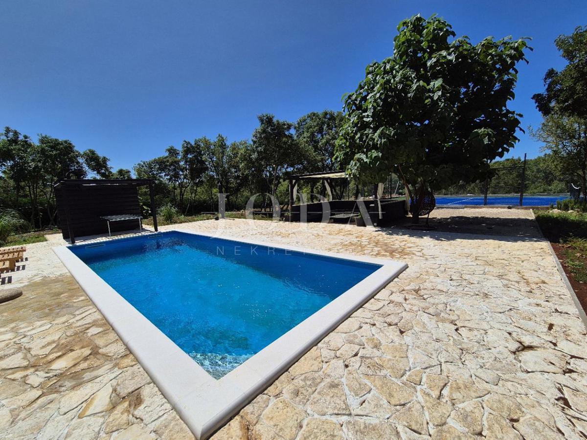 House with a pool under renovation, island of Krk