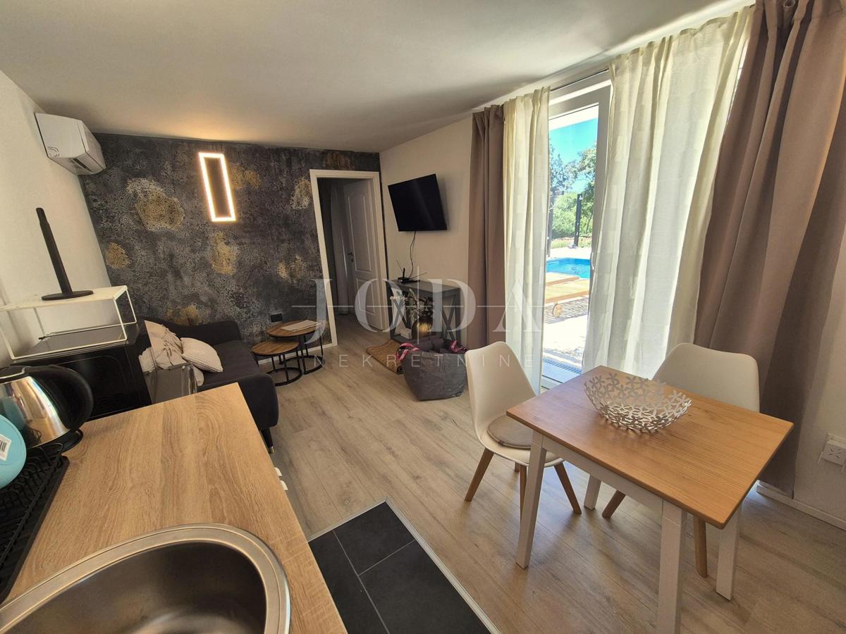 House with a pool under renovation, island of Krk