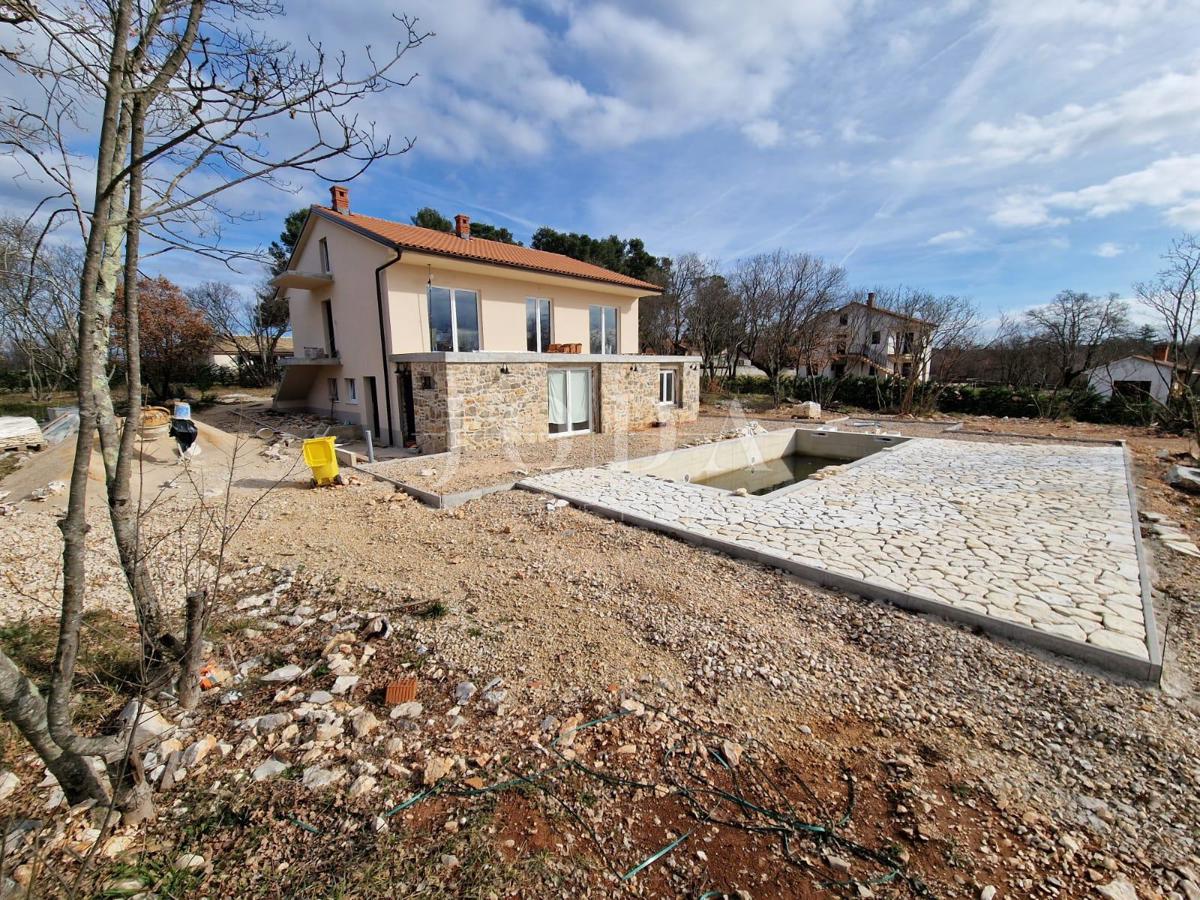 House with a pool under renovation, island of Krk
