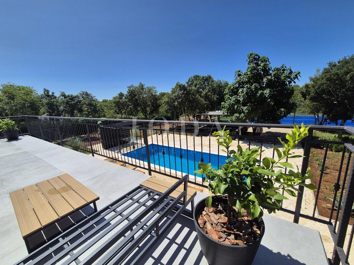 House with a pool under renovation, island of Krk
