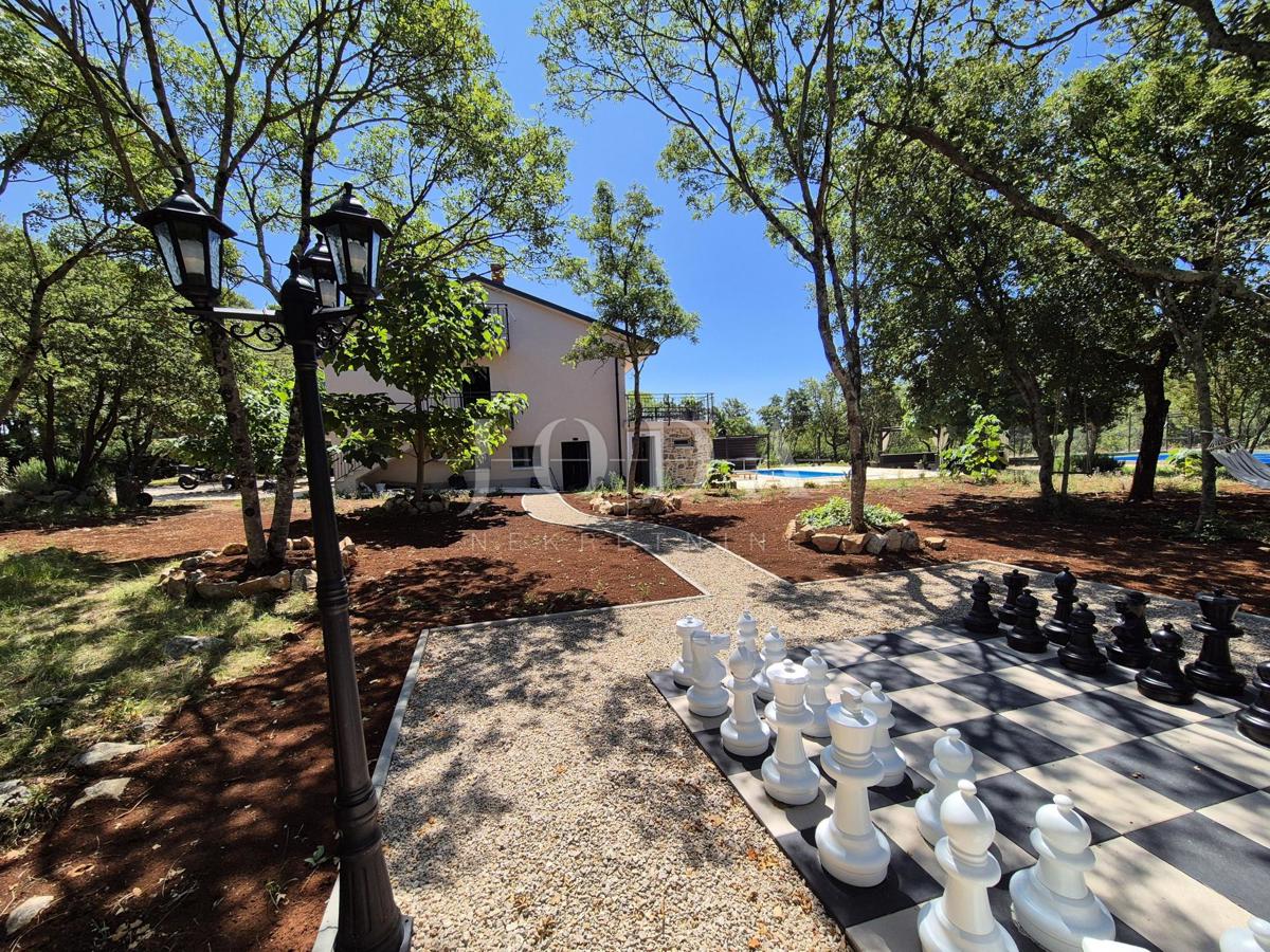 House with a pool under renovation, island of Krk