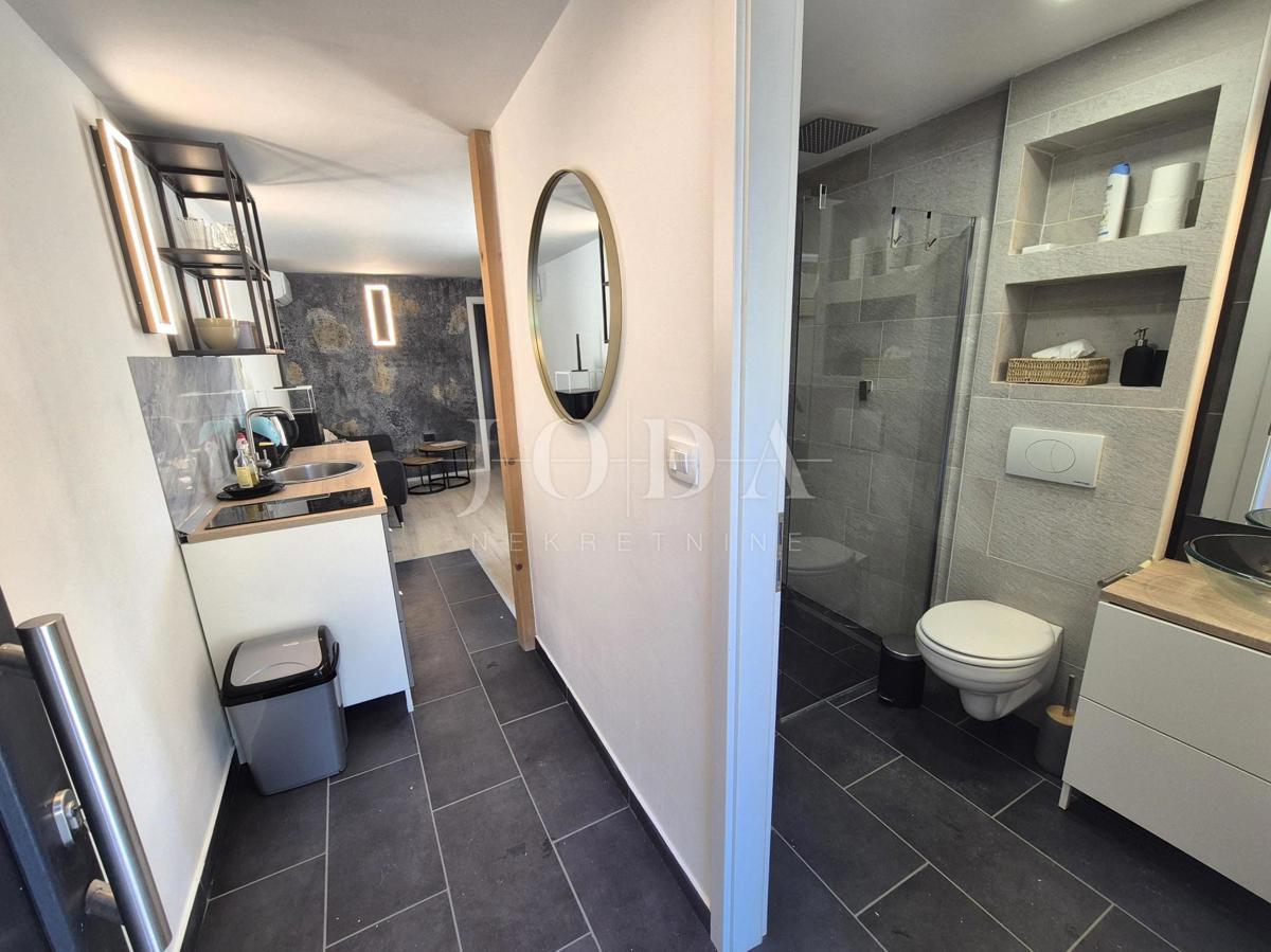 House with a pool under renovation, island of Krk