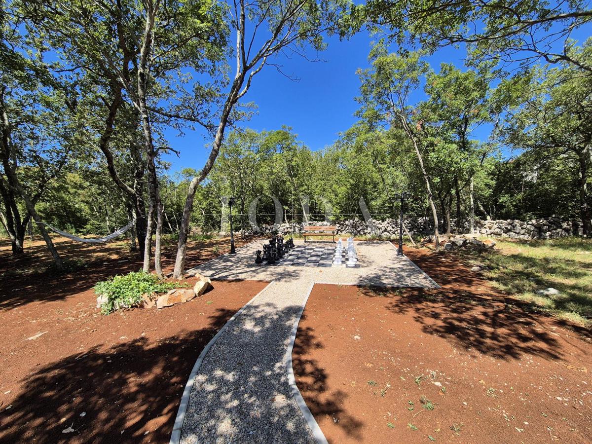 House with a pool under renovation, island of Krk