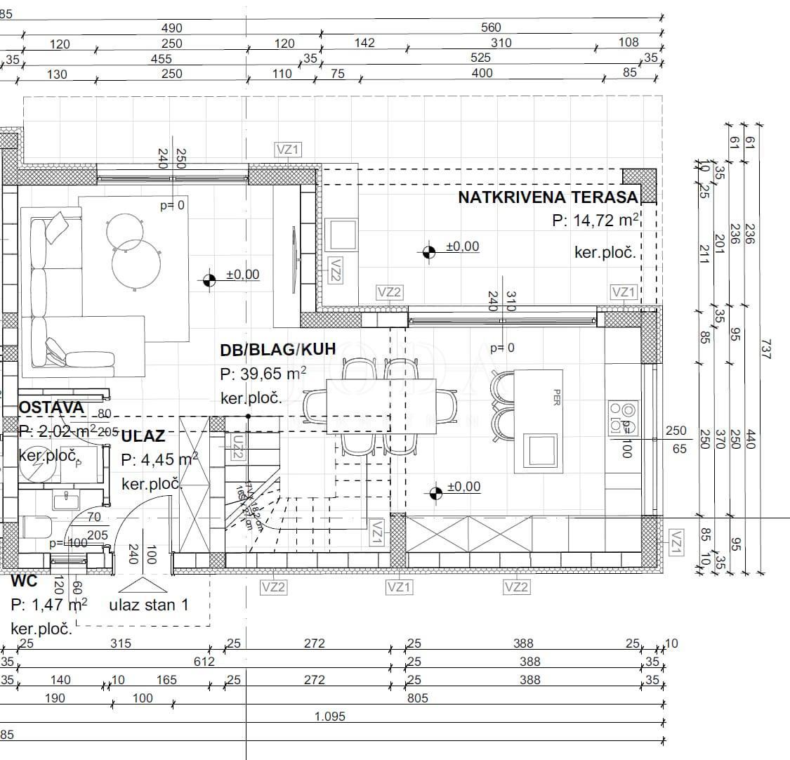 Malinska - villetta bifamiliare con vista mare!
