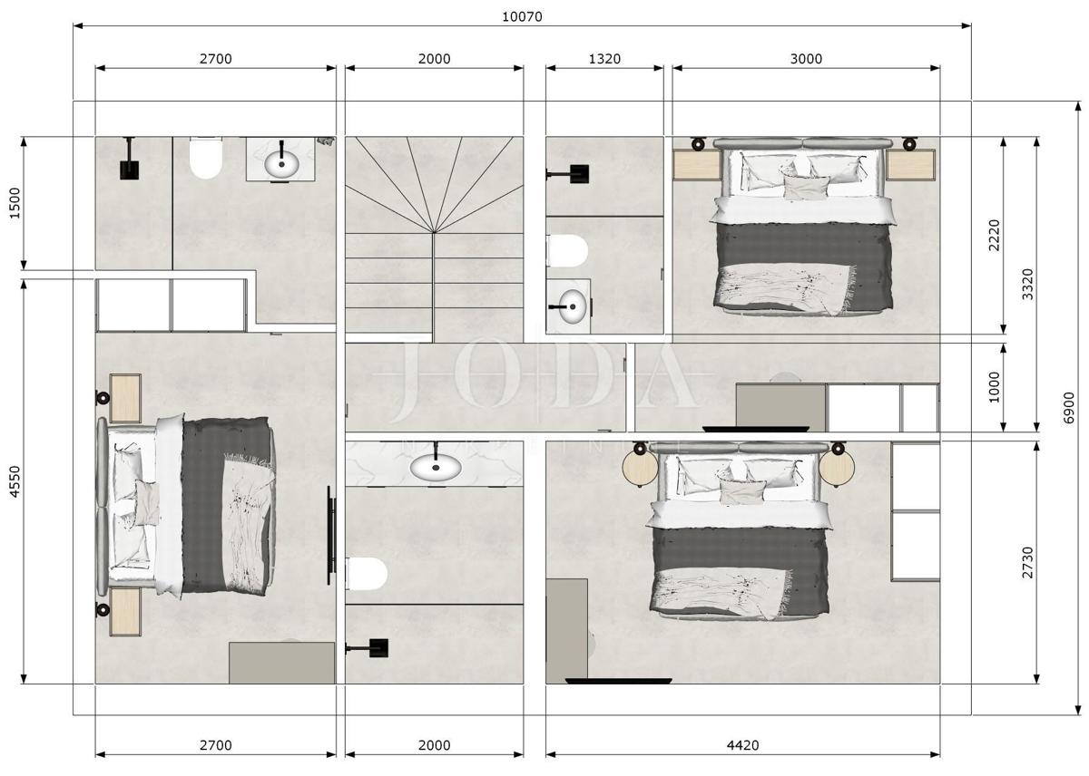 Malinska - nuovo edificio con piscina e giardino