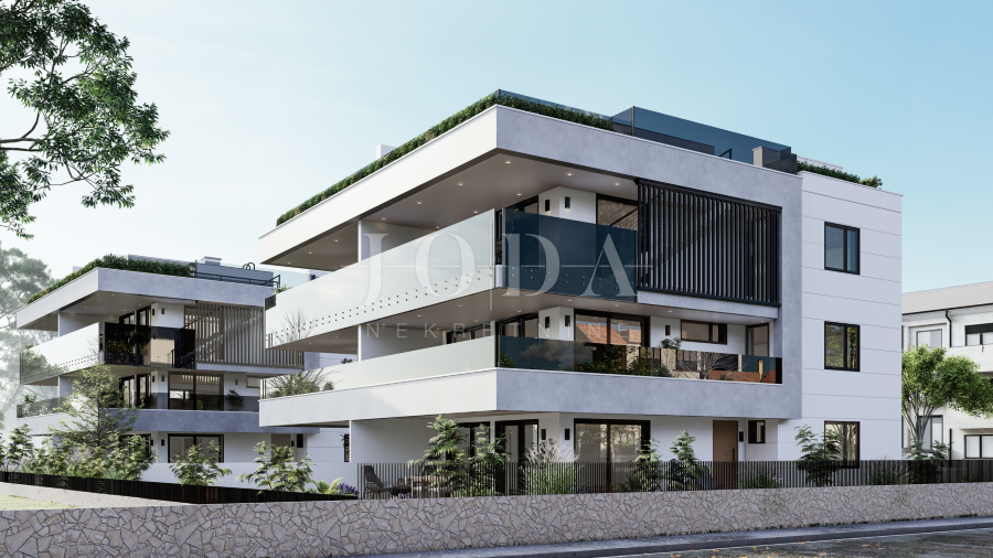 Modern apartment with garden, new building