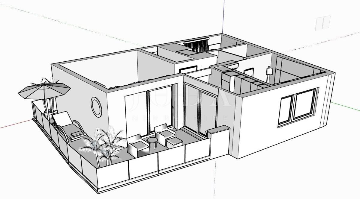 Crikvenica, appartamento trilocale + garage, 120,72 m²