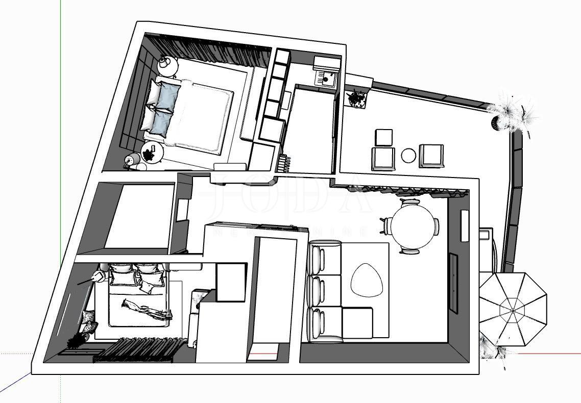 Crikvenica, appartamento trilocale + garage, 120,72 m²
