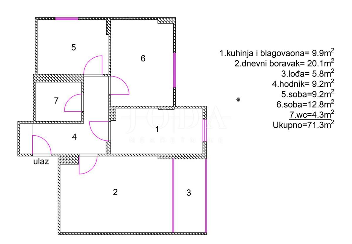 Allogio Podmurvice, Rijeka, 69m2