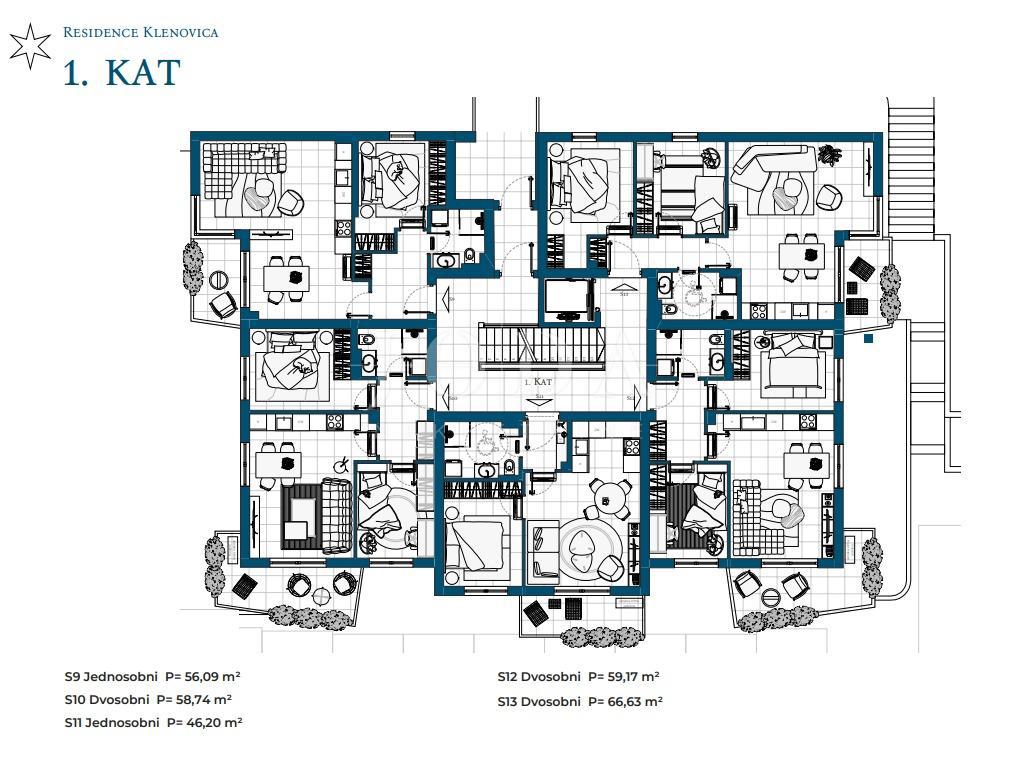Allogio Novi Vinodolski, 69,87m2